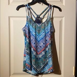 Colorful Tank With Cute Back Detail